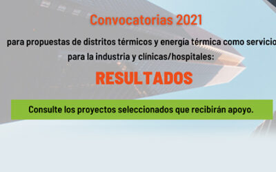 Proyecto Distritos Térmicos en Colombia anuncia las propuestas seleccionadas para la convocatoria de Distritos Térmicos 2021